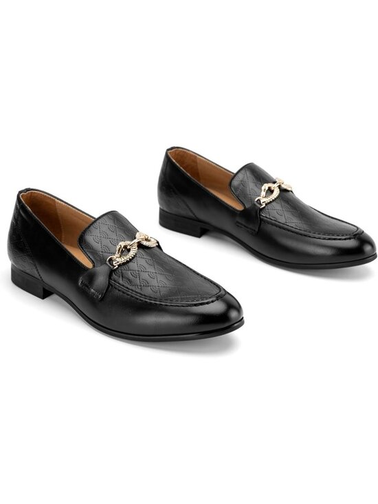 Meijiana Men\'s Black10 Microfiber Loafers Buckle PU Leather Weeding Dress Shoes main image 5